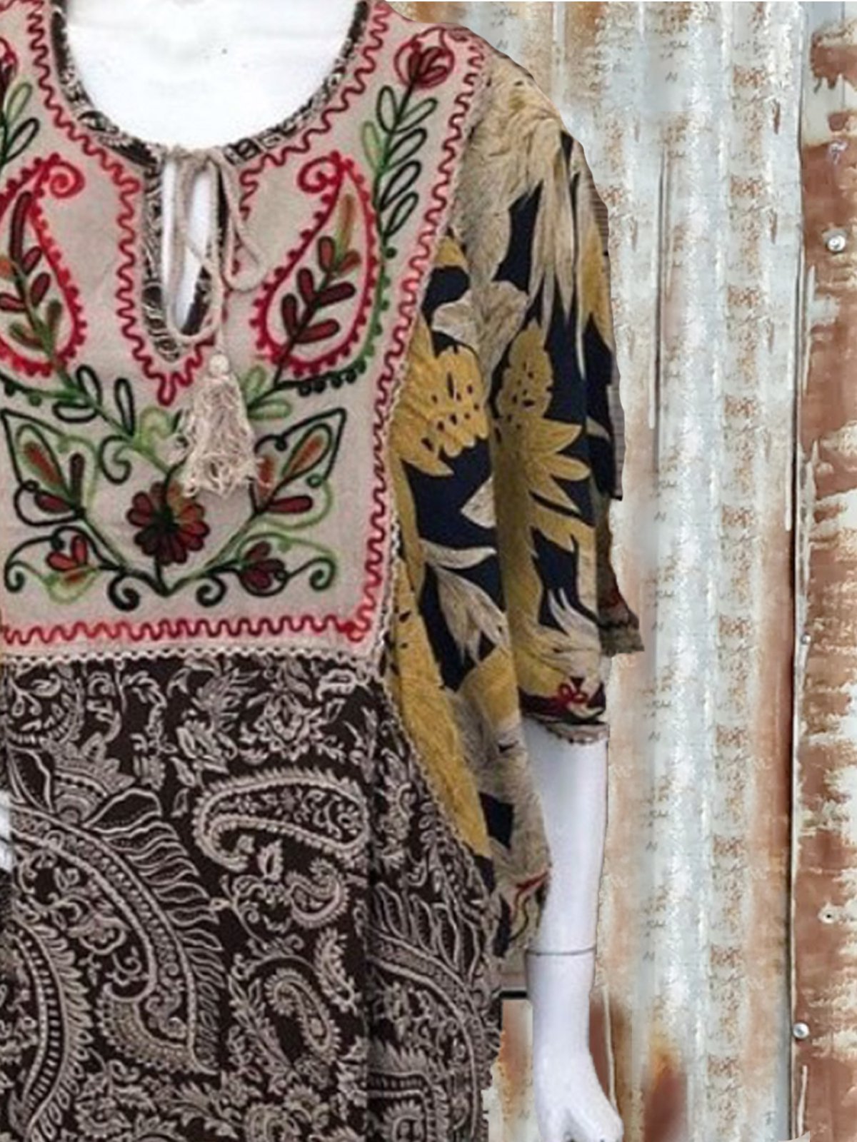 Crew Neck Short Sleeve Vintage Shirts & Tops