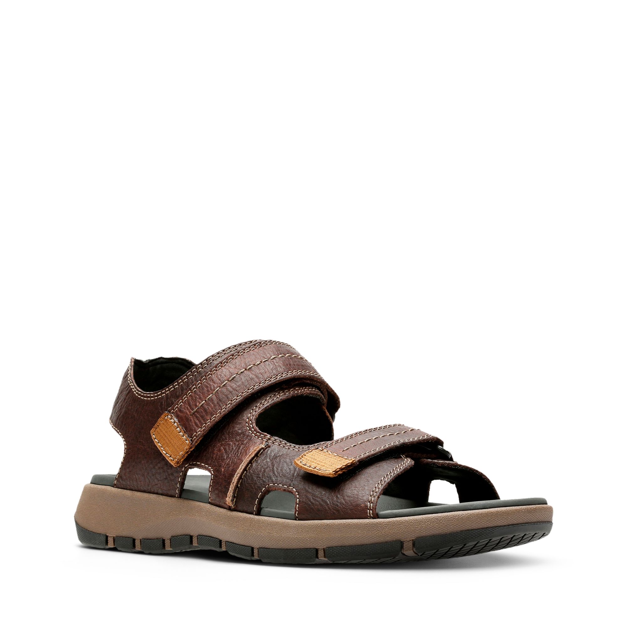 Men Sandals Brixby Shore Dark Brown Lea