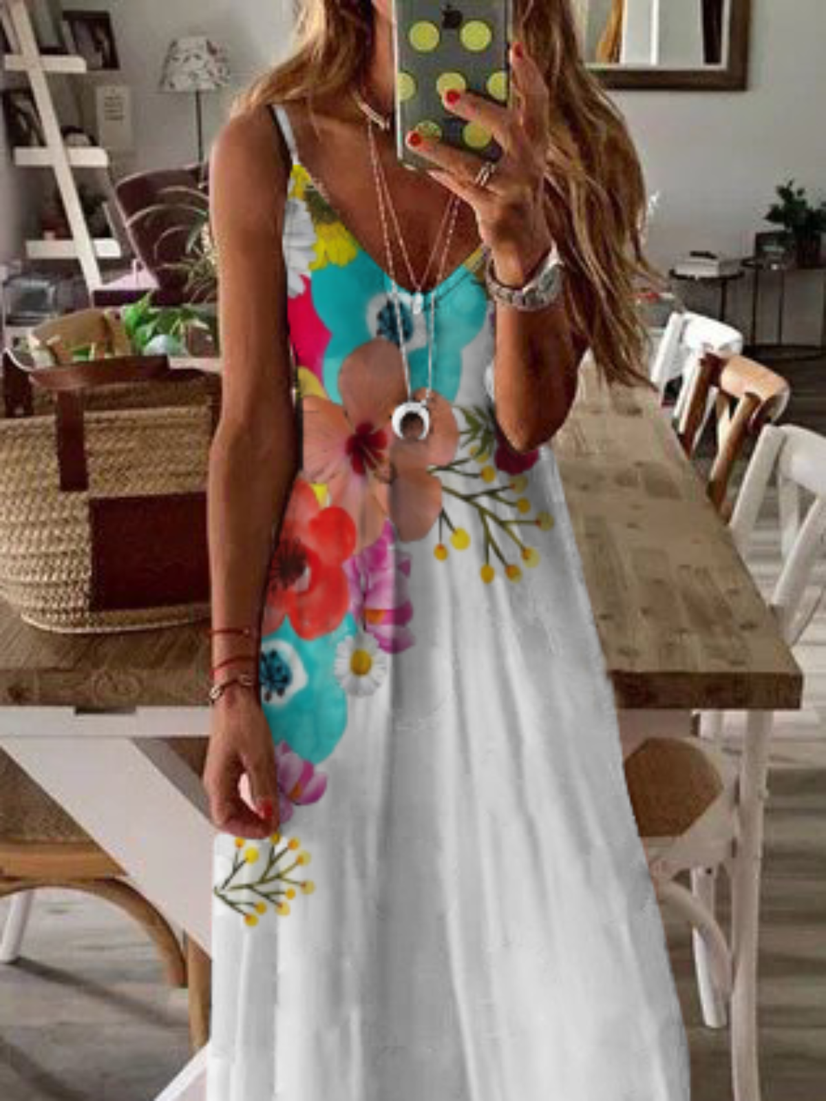 Plus size Floral Printed Casual Dresses