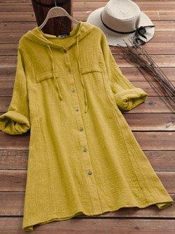 Women's Long Sleeve Hooded Dress