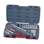 Teng Tools �C 34 Piece 1/2 inch Drive 6 Point Regular and Deep Socket Set �C TEN-O-T1234