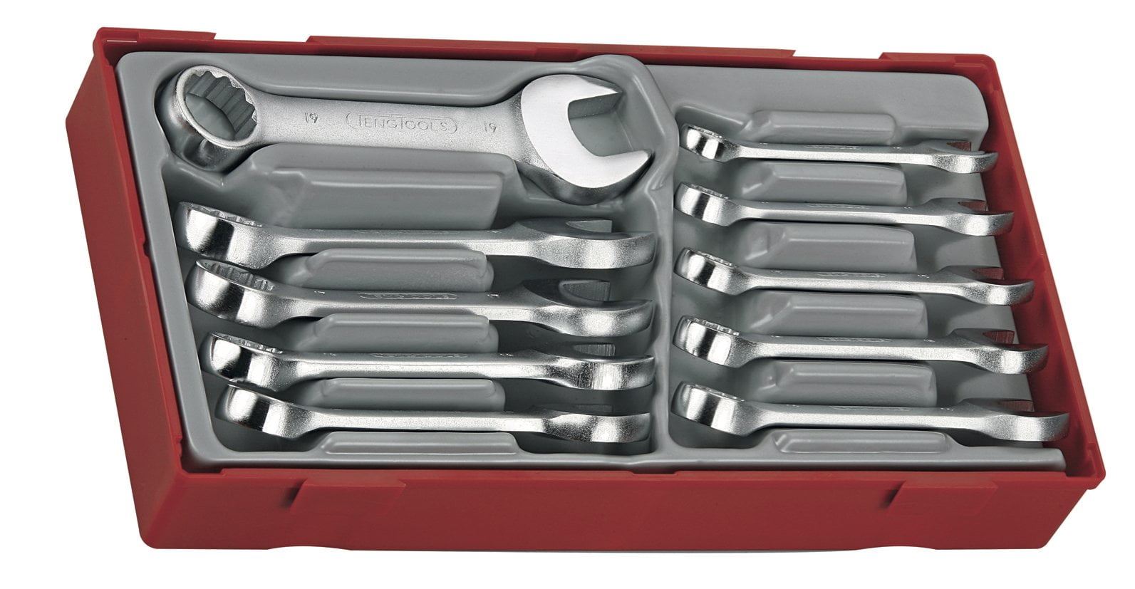 Teng Tools �C 10 Piece Midget Combination Spanner Set �C TEN-O-TT6010M