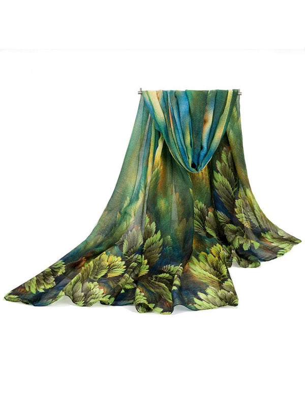 Fashion Banana Coral Prints Cotton Linen Scarf Fringes Long Large Big Size Shawl