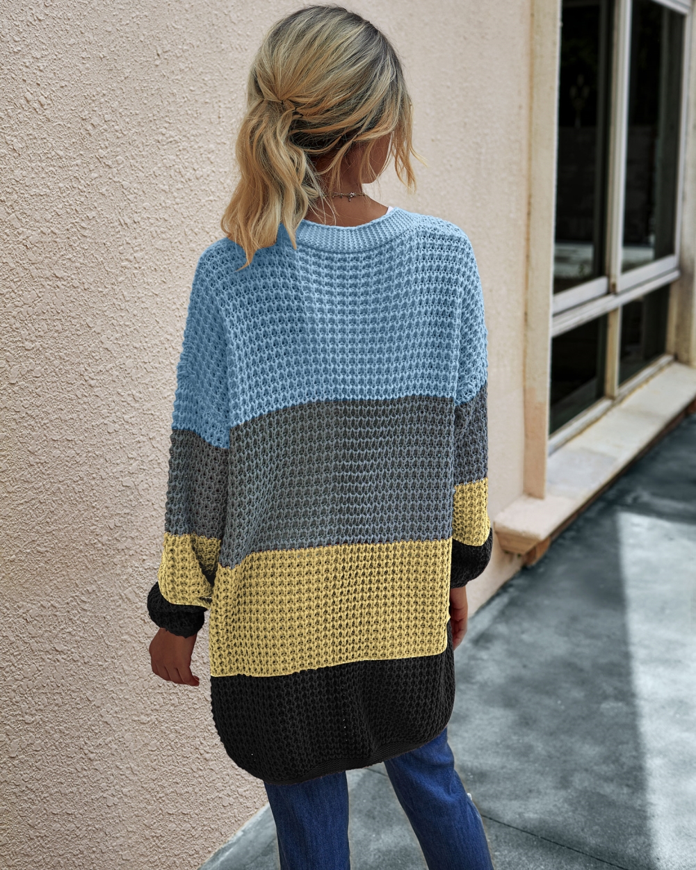 Autumn Plain Knitted Pocket Cardigans