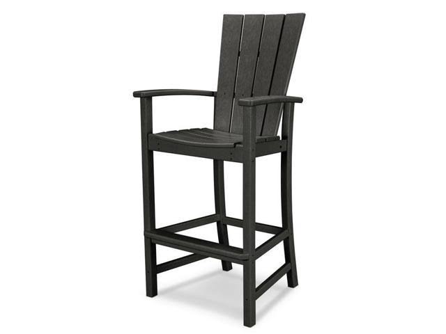 POLYWOOD Quattro Adirondack Bar Chair - Black