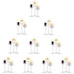 10 Sets (30 Pcs) Candlestick&Tealight Candle Holders for Weddings,Home Decor,Parties
