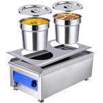Food Warmer with Dual 7L Pots Stainless Steel Countertop