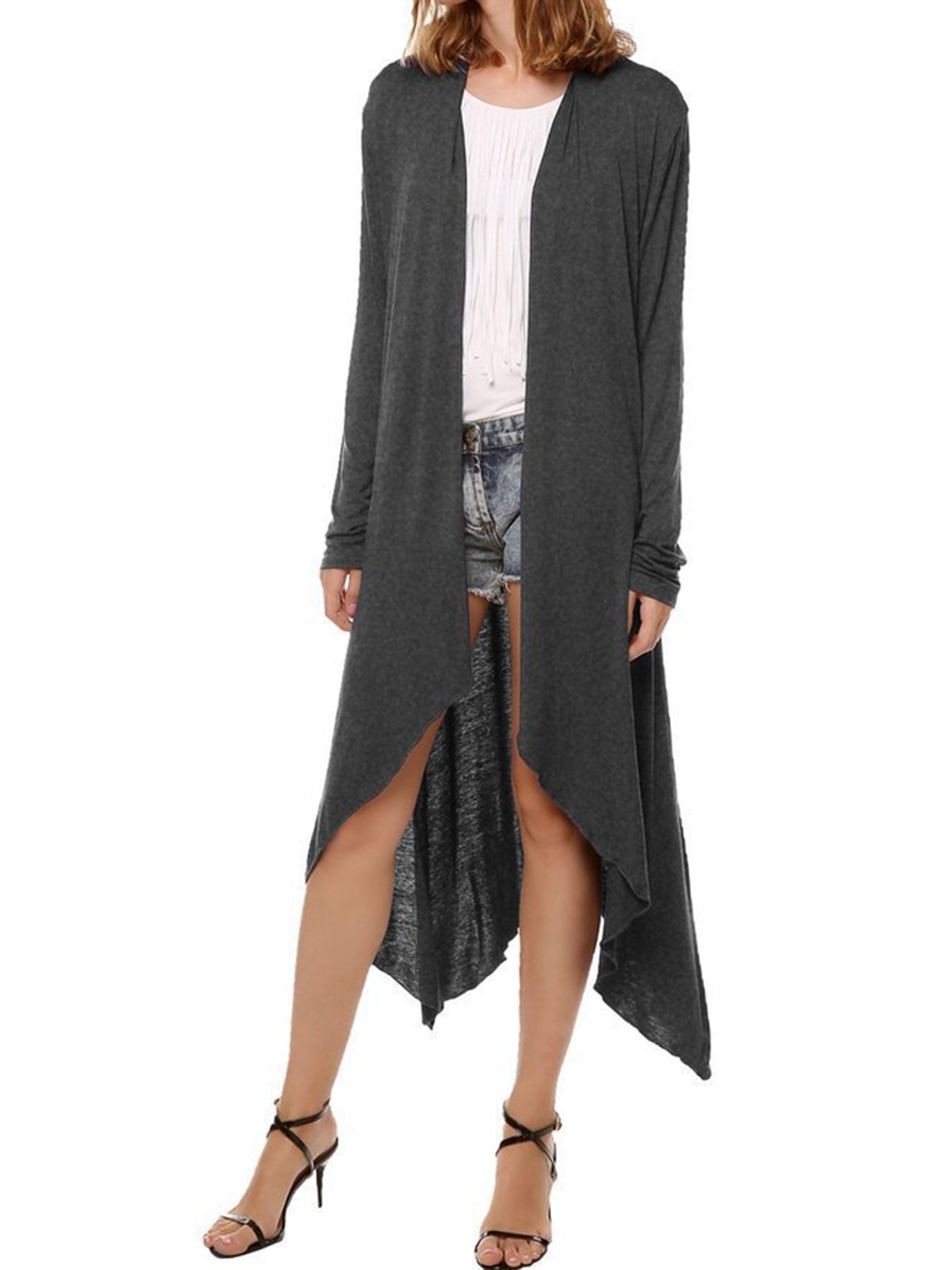 Knitted Casual Solid Spandex Sweater