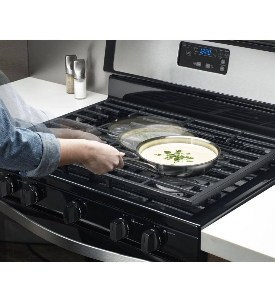 Whirlpool WFG505M0BS Gas Range with Broiler Drawer - Freestanding - 5.1 cu ft - Black/Stainless