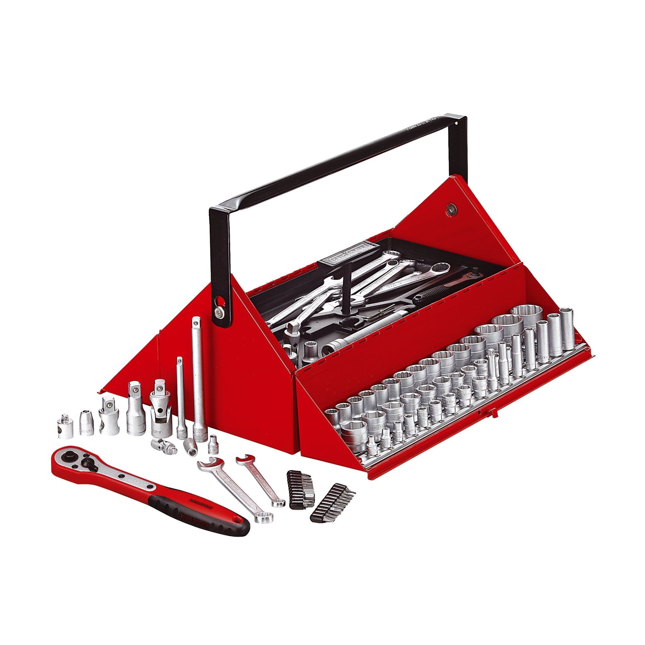 Teng Tools �C 187 Piece Mecca Rosso Mechanics Tool Kit �C TEN-O-TC187