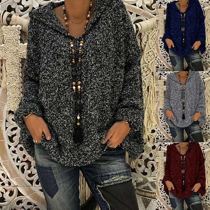 Bat Sleeve Hooded Casual Sweaters