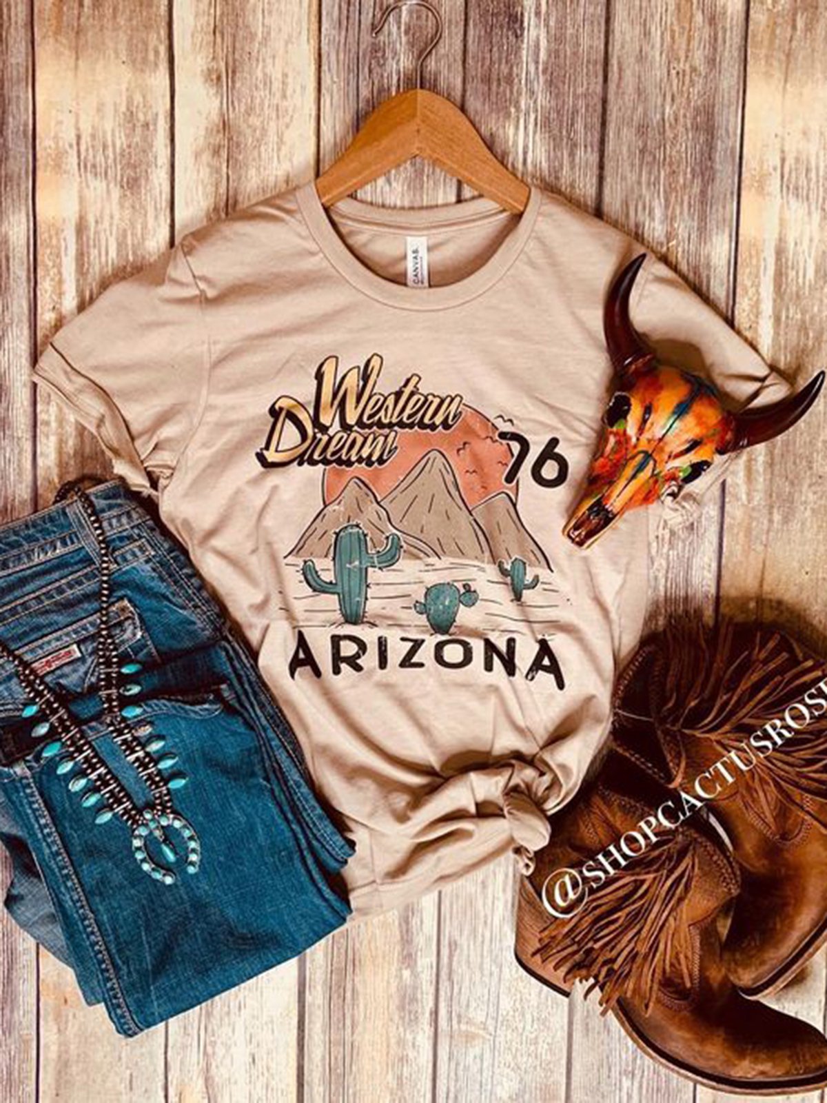 Apricot Short Sleeve Printed Shirts & Tops