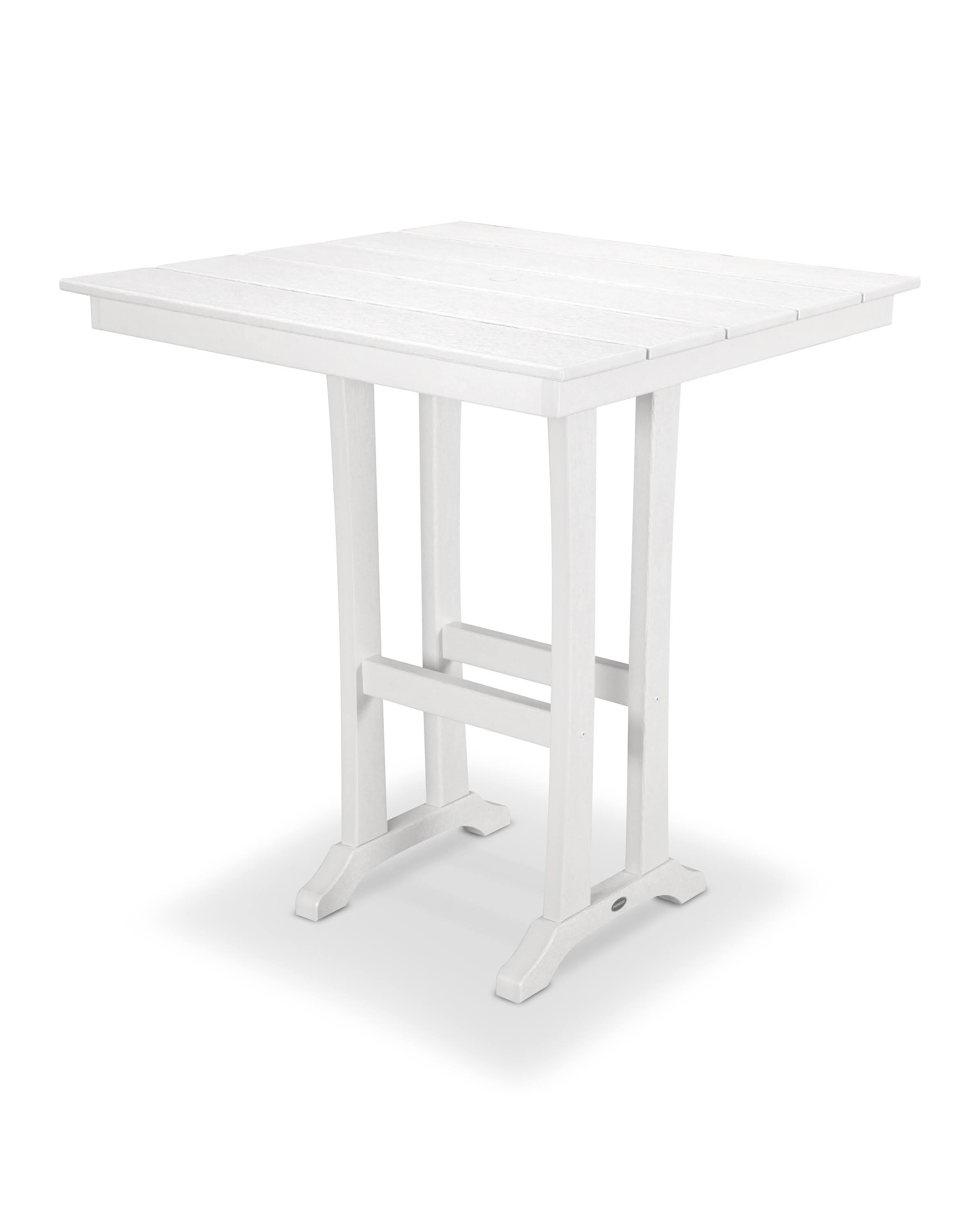 POLYWOOD Farmhouse 37x22 Bar Table - White