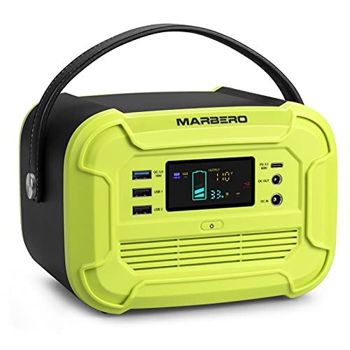 300W Portable Power Station (360W Peak), Marbero 297Wh 82500mAh Solar Generator