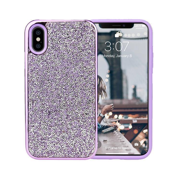All That Glitter Purple Chrome Crystal Case