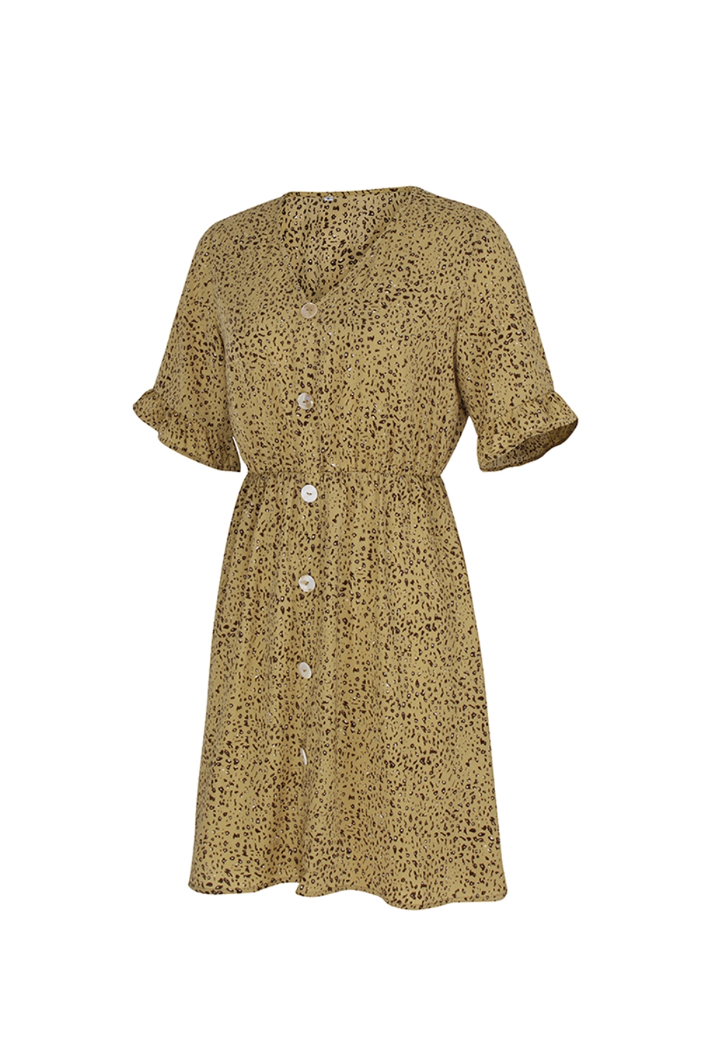 Summer V-Neck Print Short Casual Dress