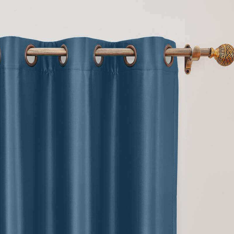 CUSTOM Lao Hang Zhou Navy Polyester Cotton Thermal Insulated Curtain