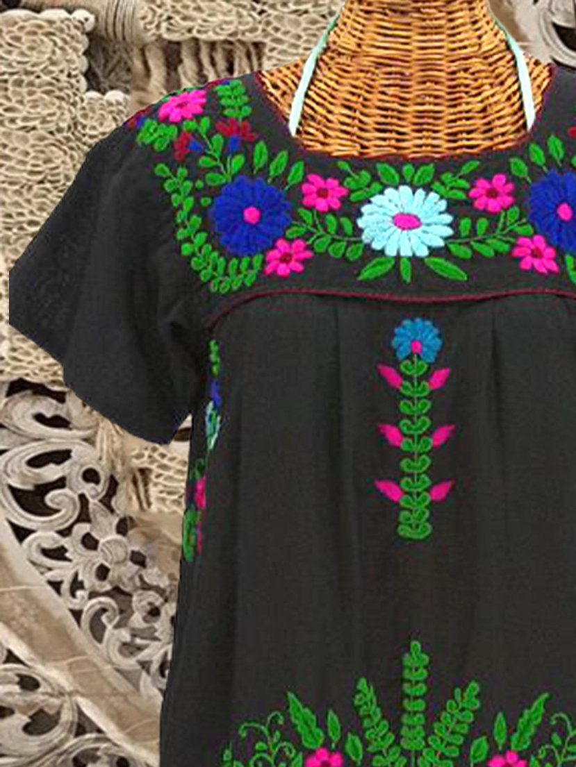 Casual Short Sleeve Cotton-Blend Shirts & Tops