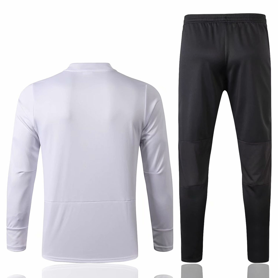 18/19 Flamengo White V Neck Collar Sweater Tracksuit