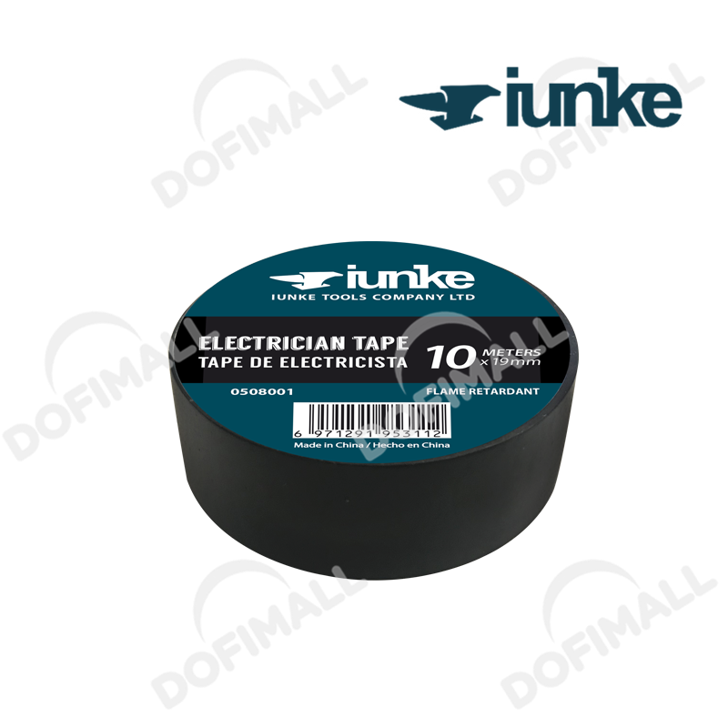 TAPE ELÉCTRICO DE PVC COLOR NEGRO 20M