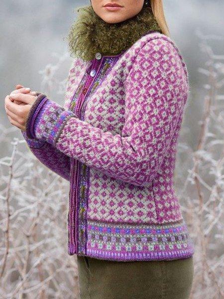 Long Sleeve Tribal Printed Boho Women's Cardigan