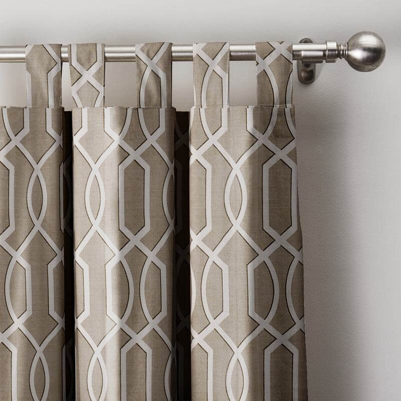 Imperial Trellis Curtain Tab Top Blackout Lining Drape Panel BQ66270