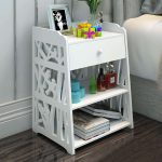 Bedroom Bedside Nightstands Two Drawers Storage Table Rack Night Table Cabinet Locker Organizer