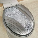Brilliance Elongated Toilet Seat Silver Gray One Size
