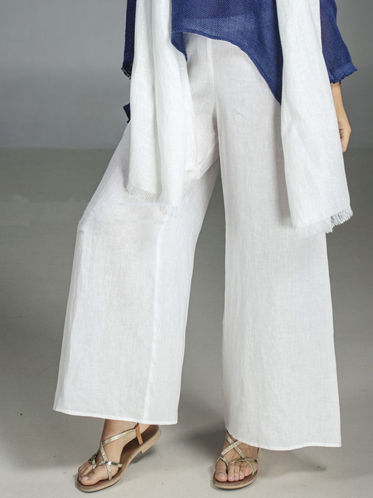 Plain Casual Linen Pants