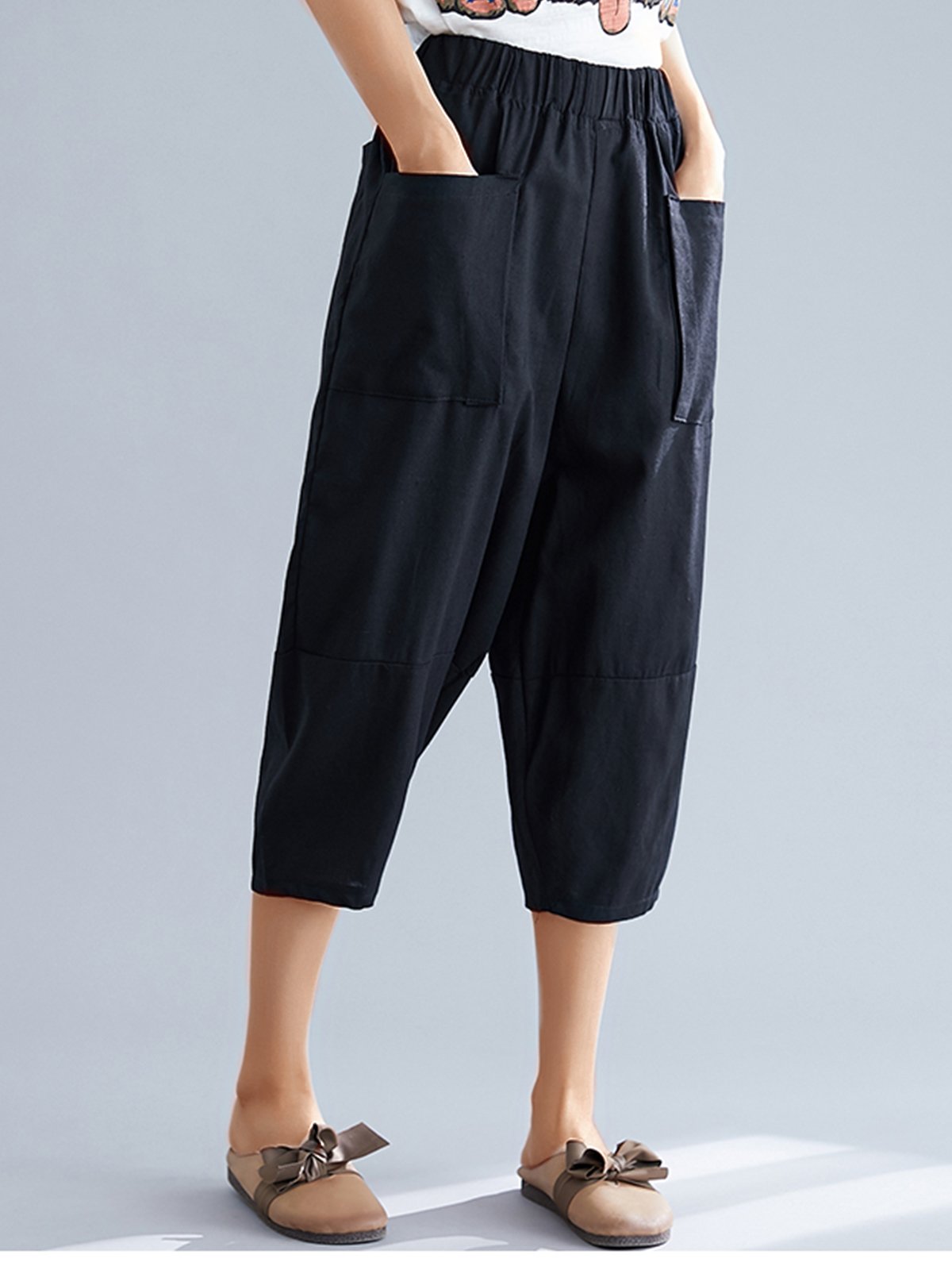 Women Plain Casual Pants