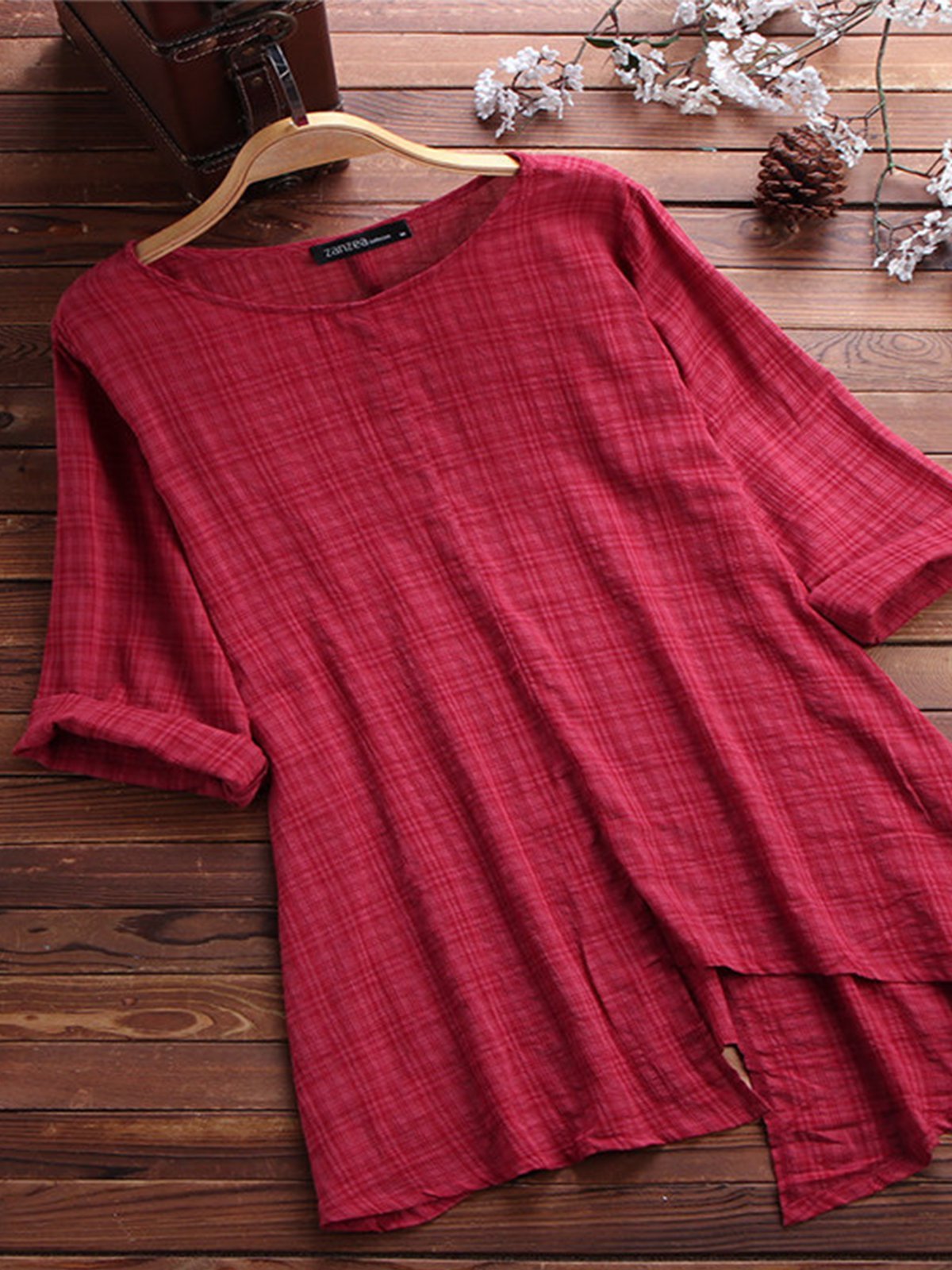 Short Sleeve Asymmetrical Shirts & Tops