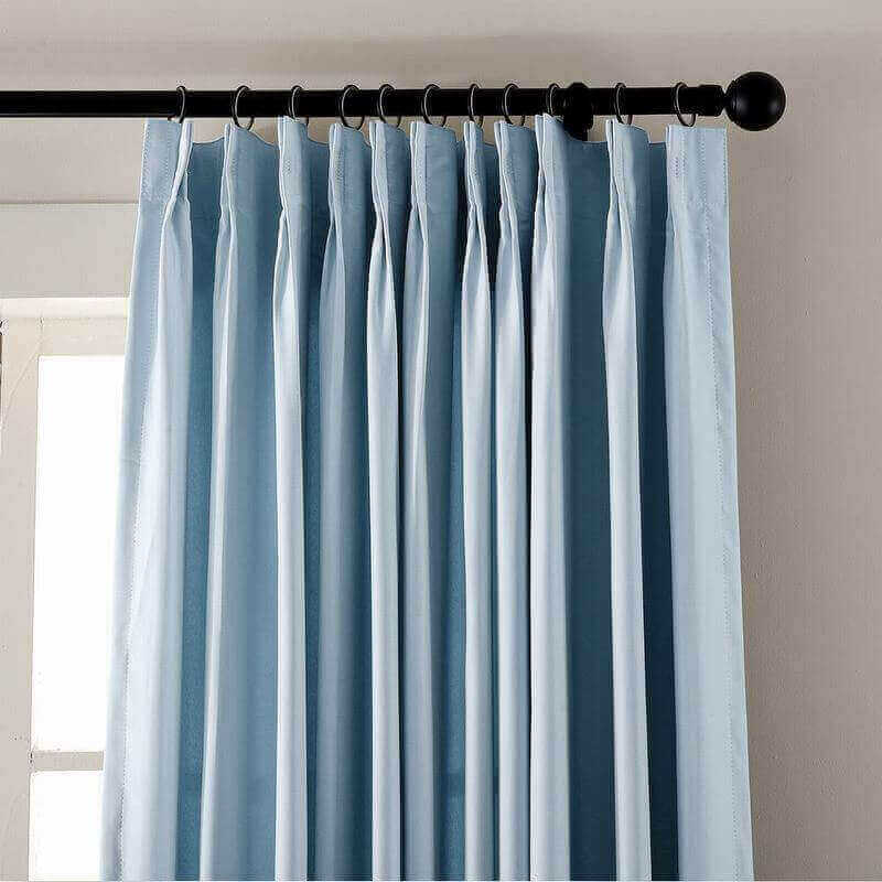 CUSTOM EDOARDO Sky Blue Indoor Blackout Curtain