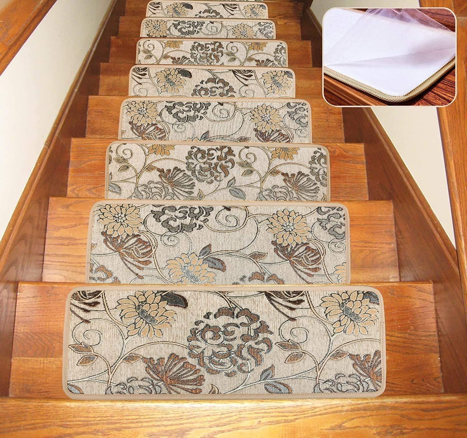 Yinbei Stair Treads Carpet with Non-Slip Self-Adhesive