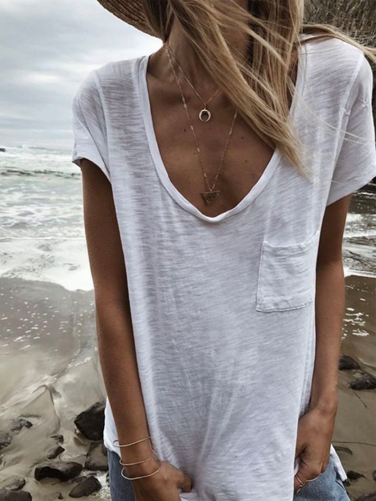 Women Summer Basic T Shirt Tops