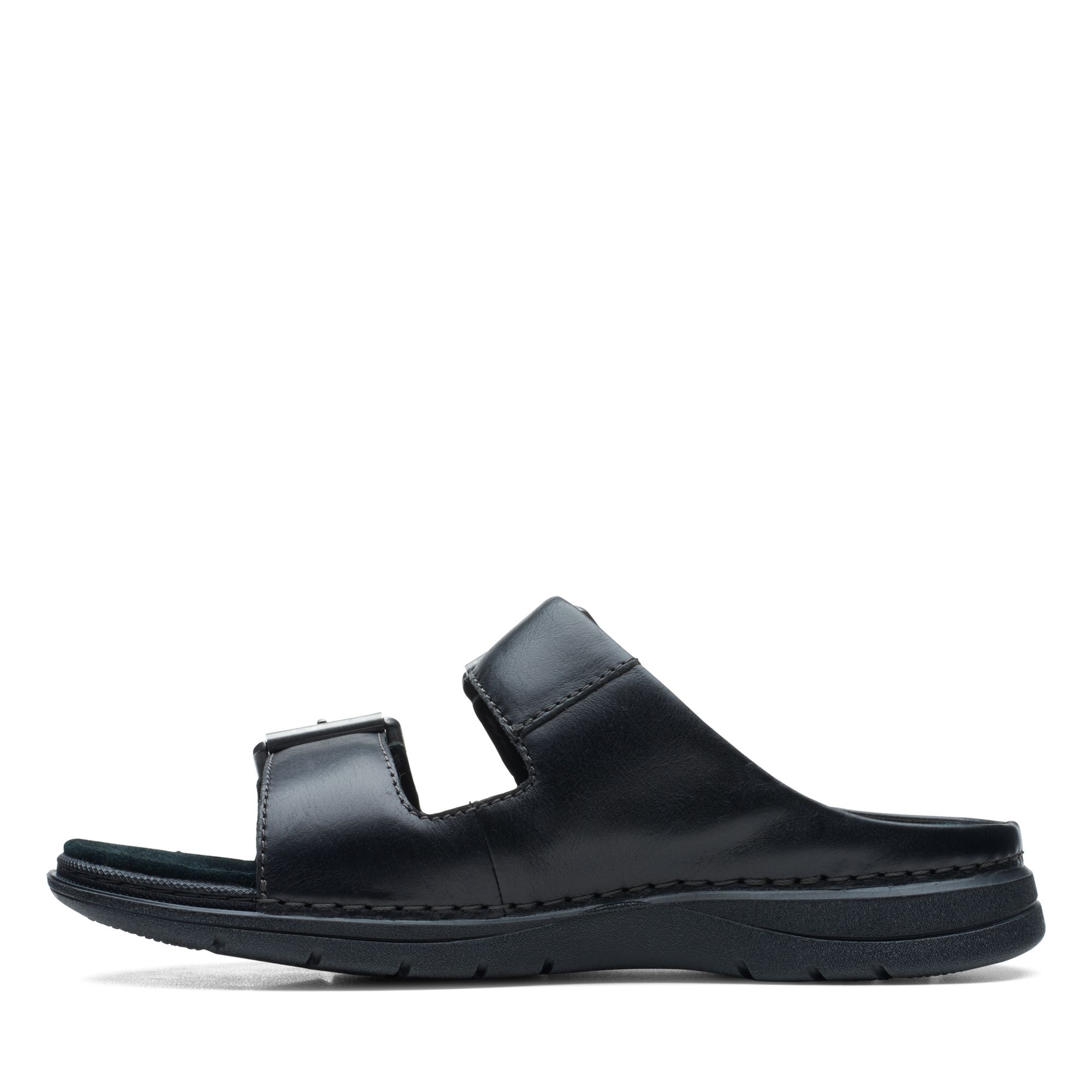 Men Sandals Nature Vibe Black Leather