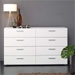 Atlin Designs Modern 8 Drawer Double Dresser with Bar Handles