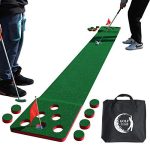 2-FNS Golf Pong Game Play Set, 11��5 Golf Putting Green Mat for Indoor & Outdoor