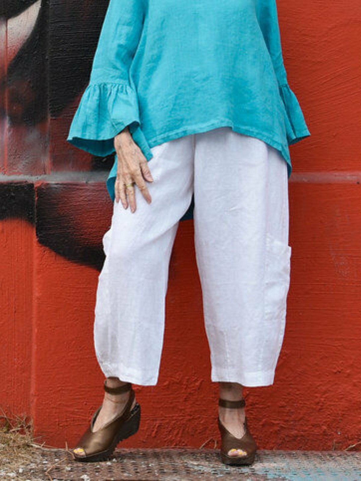 Casual Cotton Solid Pants