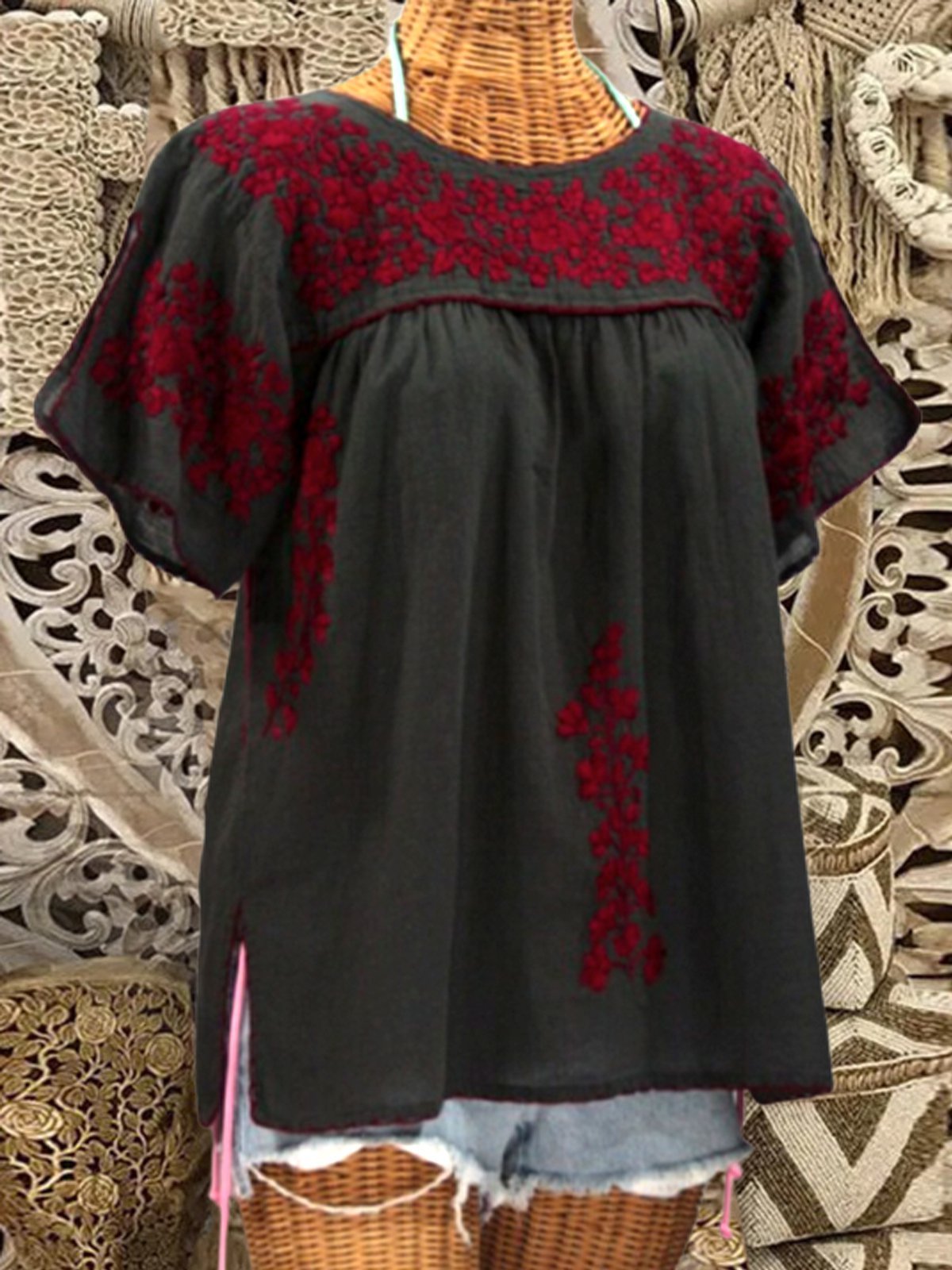 Floral Short Sleeve Shirts & Tops