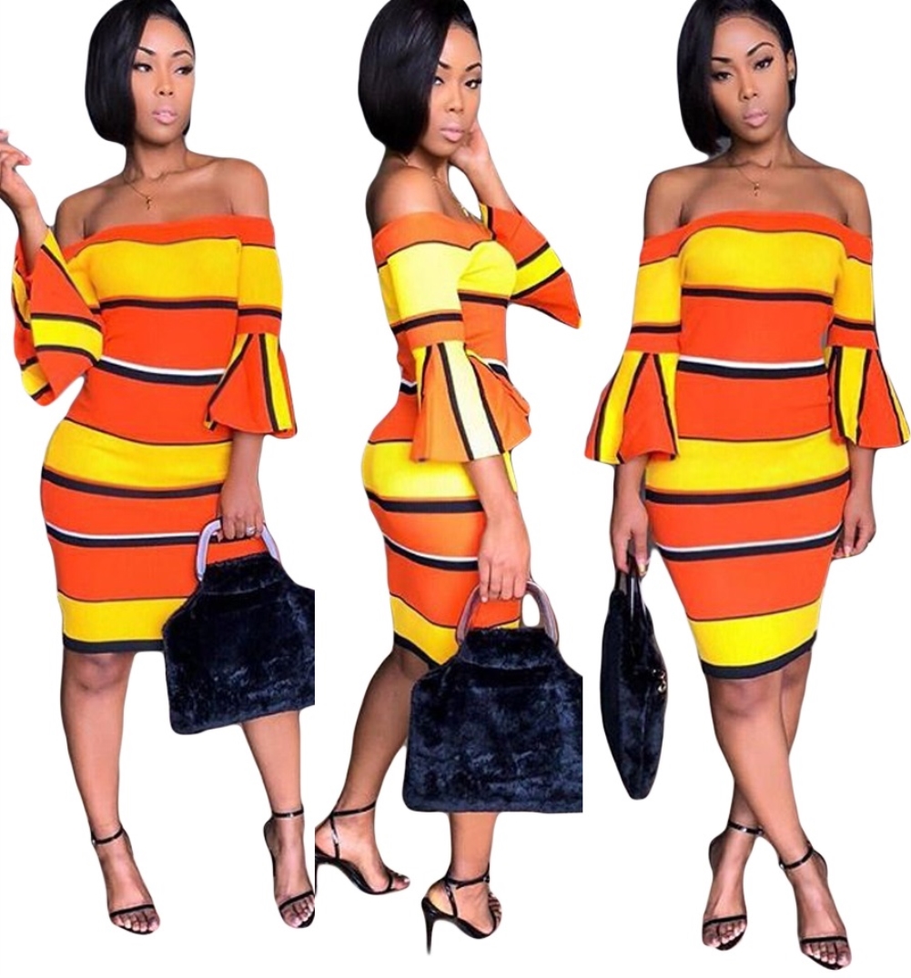 Sexy Contrast Strapless Party Dress