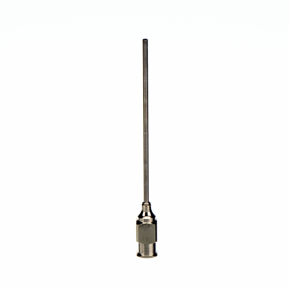Reusable Luer Lock Needle: Blunt Tip, 300 Series Stainless Steel SHAFT, Plated Brass Hub, 5 ga, 0.189 in ID, 12 Pk