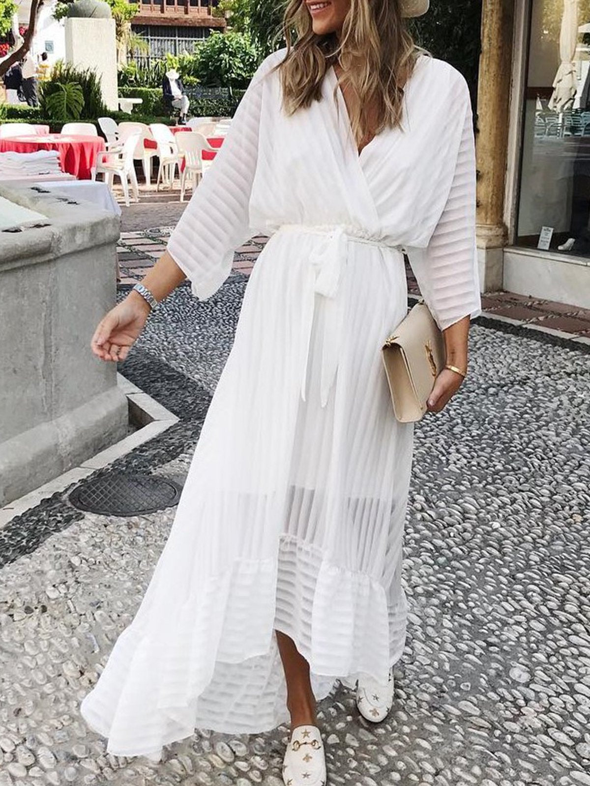 Cotton casual loose dress