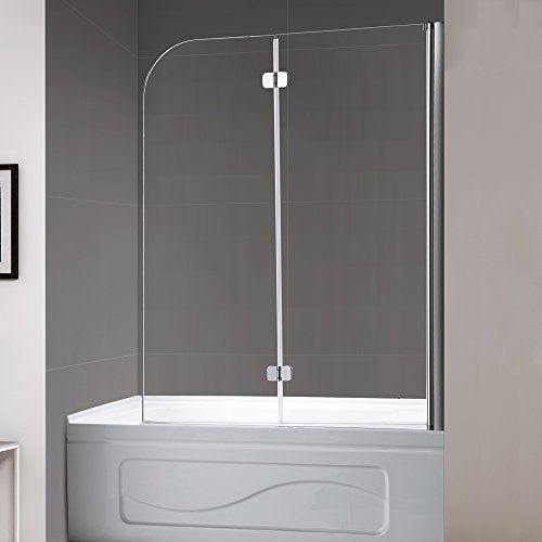Shower Door Swing Bathtub Screen, 1/4��� Tempered Glass, Brushed Nickel