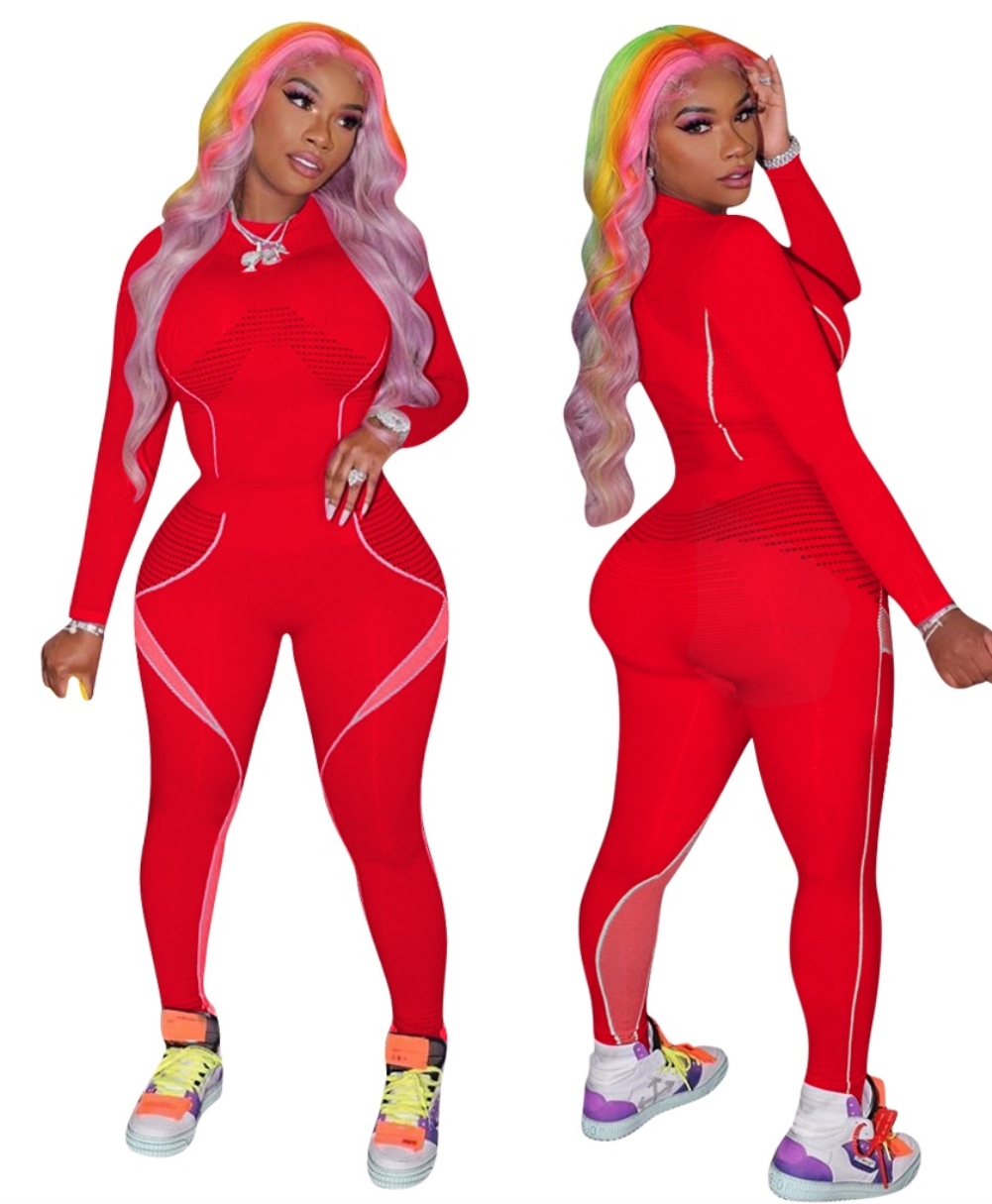 Sports Fitness Print Two Piece Legging Set