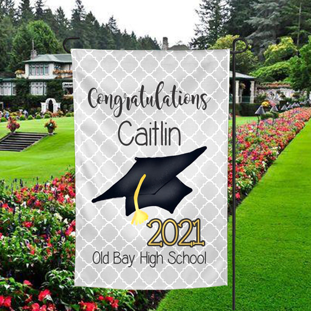 Custom Graduation Garden Flag 12X18