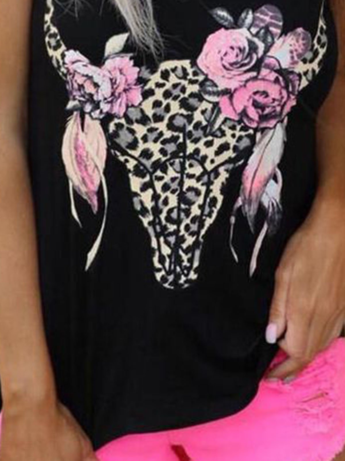 Sleeveless Printed Shirts & Tops