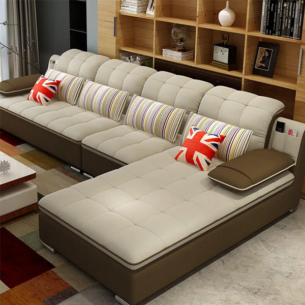 reversible sofa sofa L-shaped sofa convertible living room sofa 4 people sofa combination apartment deep