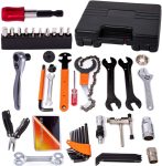 Bicycle Tool Kit Set with Reversible Drive Ratchet Tool, Chain Tool Bike Tire Tool Pedal Wrench