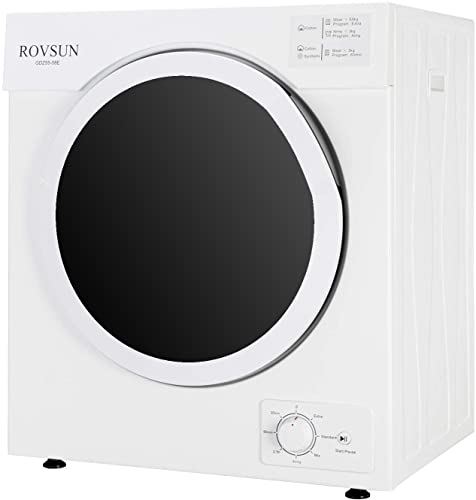 Dryer, 3.5 Cu. Ft Tumble Laundry Dryer Machine with Stainless Steel Tub, Easy