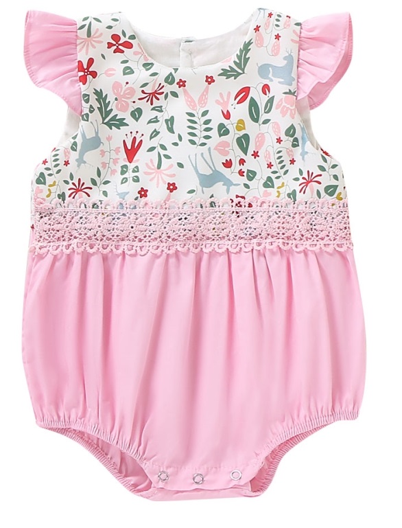Baby Girl Summer Floral Rompers